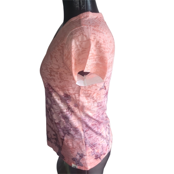 The North Face Peach Floral V-Neck T Shirt - Picture 4 of 6